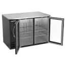 Beverage-Air BB48HC-G-B 48" Bar Refrigerator - 2 Swinging Glass Doors, Black, 115v thumbnail 2