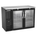 Beverage-Air BBN48HC-G-B 48" Bar Refrigerator - 2 Swinging Glass Doors, Black, 115v thumbnail 2