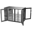 Beverage-Air BBN48HC-G-PT-B 48" Bar Refrigerator - 4 Swinging Glass Doors, Black, 115v thumbnail 4