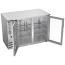 Beverage-Air BBN48HC-G-S 48" Bar Refrigerator - 2 Swinging Glass Doors, Stainless, 115v thumbnail 2