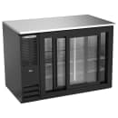 Beverage-Air BB48HC-GS-B 48" Bar Refrigerator - 2 Sliding Glass Doors, Black, 115v thumbnail 2