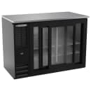 Beverage-Air BBN48HC-GS-B 48" Bar Refrigerator - 2 Sliding Glass Doors, Black, 115v thumbnail 2