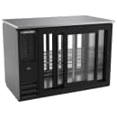 Beverage-Air BBN48HC-F-GS-PT-B 48" Bar Refrigerator - 4 Sliding Glass Doors, Black, 115v thumbnail 2