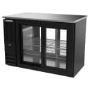 Beverage-Air BBN48HC-GS-PT-B 48" Bar Refrigerator - 4 Sliding Glass Doors, Black, 115v thumbnail 3