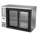 Beverage-Air BBN48HC-GS-S 48" Bar Refrigerator - 2 Sliding Glass Doors, Stainless, 115v thumbnail 3
