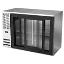 Beverage-Air BBN48HC-GS-S 48" Bar Refrigerator - 2 Sliding Glass Doors, Stainless, 115v thumbnail 4