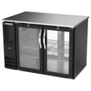 Beverage-Air BB48HC-FG-PT-B 48" Pass Thru Bar Refrigerator - 4 Swinging Glass Doors, Black, 115v thumbnail 3