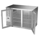 Beverage-Air BB48HC-FG-S 48" Bar Refrigerator - 2 Swinging Glass Doors, Stainless, 115v thumbnail 4