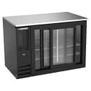 Beverage-Air BB48HC-F-GS-B 48" Bar Refrigerator - 2 Sliding Glass Doors, Black, 115v thumbnail 2