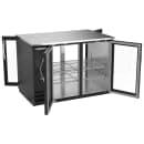 Beverage-Air BB48HC-G-PT-B 48" Pass Thru Bar Refrigerator - 4 Swinging Glass Doors, Black, 115v thumbnail 2