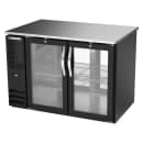 Beverage-Air BB48HC-G-PT-B 48" Pass Thru Bar Refrigerator - 4 Swinging Glass Doors, Black, 115v thumbnail 3