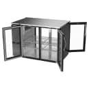 Beverage-Air BB48HC-G-PT-B 48" Pass Thru Bar Refrigerator - 4 Swinging Glass Doors, Black, 115v thumbnail 4