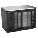 Beverage-Air BB48HC-GS-B 48" Bar Refrigerator - 2 Sliding Glass Doors, Black, 115v thumbnail 2