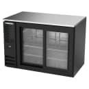 Beverage-Air BB48HC-GS-B 48" Bar Refrigerator - 2 Sliding Glass Doors, Black, 115v thumbnail 3