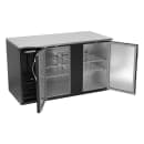 Beverage-Air BB58HC-B 59" Bar Refrigerator - 2 Swinging Solid Doors, Black, 115v thumbnail 2