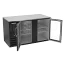 Beverage-Air BB58HC-FG-B 59" Bar Refrigerator - 2 Swinging Glass Doors, Black, 115v thumbnail 2