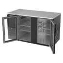 Beverage-Air BB58HC-FG-B 59" Bar Refrigerator - 2 Swinging Glass Doors, Black, 115v thumbnail 4