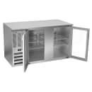 Beverage-Air BB58HC-G-S 59" Bar Refrigerator - 2 Swinging Glass Doors, Stainless, 115v thumbnail 2