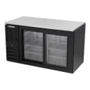 Beverage-Air BB58HC-GS-B 59" Bar Refrigerator - 2 Sliding Glass Doors, Black, 115v thumbnail 3