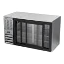 Beverage-Air BB58HC-GS-S 59" Bar Refrigerator - 2 Sliding Glass Doors, Stainless, 115v thumbnail 4