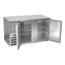 Beverage-Air BB58HC-S 59" Bar Refrigerator - 2 Swinging Solid Doors, Stainless, 115v thumbnail 2