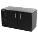 Beverage-Air BB58HC-F-B 58" Bar Refrigerator - 2 Swinging Solid Doors, Black, 115v thumbnail 3