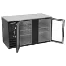 Beverage-Air BB58HC-FG-B 58" Bar Refrigerator - 2 Swinging Glass Doors, Black, 115v thumbnail 2