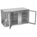 Beverage-Air BB58HC-FG-S 58" Bar Refrigerator - 2 Swinging Glass Doors, Stainless, 115v thumbnail 2