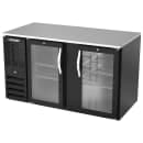 Beverage-Air BB58HC-G-B 58" Bar Refrigerator - 2 Swinging Glass Doors, Black, 115v thumbnail 3