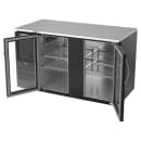 Beverage-Air BB58HC-G-B 58" Bar Refrigerator - 2 Swinging Glass Doors, Black, 115v thumbnail 4