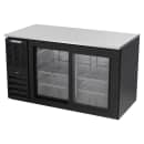 Beverage-Air BB58HC-GS-B 58" Bar Refrigerator - 2 Sliding Glass Doors, Black, 115v thumbnail 3