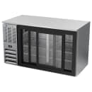 Beverage-Air BB58HC-GS-S 58" Bar Refrigerator - 2 Sliding Glass Doors, Stainless, 115v thumbnail 4