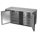 Beverage-Air BB68HC-B 69" Bar Refrigerator - 2 Swinging Solid Doors, Black, 115v thumbnail 4