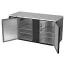 Beverage-Air BB68HC-F-B 69" Bar Refrigerator - 2 Swinging Solid Doors, Black, 115v thumbnail 4