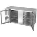 Beverage-Air BB68HC-FG-S 69" Bar Refrigerator - 2 Sliding Glass Doors, Stainless, 115v thumbnail 4