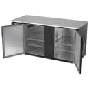 Beverage-Air BB68HC-F-B 68" Bar Refrigerator - 2 Swinging Solid Doors, Black, 115v thumbnail 4