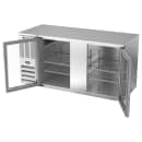 Beverage-Air BB68HC-FG-S 68" Bar Refrigerator - 2 Swinging Glass Doors, Stainless, 115v thumbnail 4