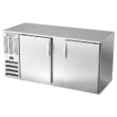 Beverage-Air BB68HC-S 68" Bar Refrigerator - 2 Swinging Solid Doors, Stainless, 115v thumbnail 3