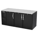 Beverage-Air BB72HC-B 72" Bar Refrigerator - 3 Swinging Solid Doors, Black, 115v thumbnail 3