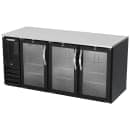Beverage-Air BB72HC-FG-B 72" Bar Refrigerator - 3 Swinging Glass Doors, Black, 115v thumbnail 3