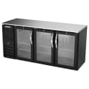 Beverage-Air BBN72HC-FG-B 72" Bar Refrigerator - 3 Swinging Glass Doors, Black, 115v thumbnail 3