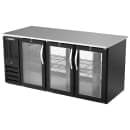Beverage-Air BB72HC-FG-PT-B 72" Bar Refrigerator - 6 Swinging Glass Doors, Black, 115v thumbnail 3
