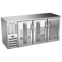Beverage-Air BB72HC-FG-PT-S 72" Bar Refrigerator - 6 Swinging Glass Doors, Stainless, 115v thumbnail 5