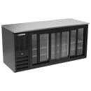 Beverage-Air BB72HC-F-GS-B 72" Bar Refrigerator - 3 Sliding Glass Doors, Black, 115v thumbnail 2