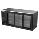 Beverage-Air BB72HC-F-GS-B 72" Bar Refrigerator - 3 Sliding Glass Doors, Black, 115v thumbnail 3