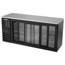 Beverage-Air BBN72HC-F-GS-B 72" Bar Refrigerator - 3 Sliding Glass Doors, Black, 115v thumbnail 4