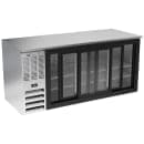 Beverage-Air BB72HC-F-GS-S 72" Bar Refrigerator - 3 Sliding Glass Doors, Stainless, 115v thumbnail 2