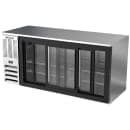 Beverage-Air BB72HC-F-GS-S 72" Bar Refrigerator - 3 Sliding Glass Doors, Stainless, 115v thumbnail 4