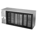 Beverage-Air BBN72HC-F-GS-S 72" Bar Refrigerator - 3 Sliding Glass Doors, Stainless, 115v thumbnail 4
