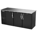 Beverage-Air BBN72HC-F-PT-B 72" Bar Refrigerator - 6 Swinging Solid Doors, Black, 115v thumbnail 3